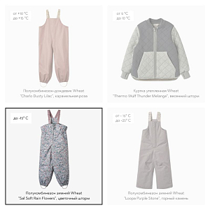 Полукомбинезон зимний Wheat "Sal Soft Rain Flowers", цветочный шторм